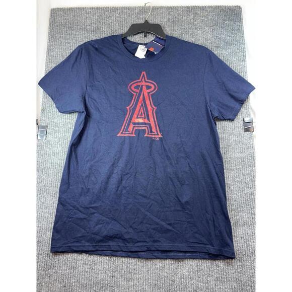 Los Angeles Angels MLB Fanatics Navy Team Logo TShirt Men's LARGE A With Halo - Picture 2 of 8